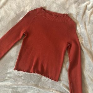 PACSUN cropped mock neck sweater